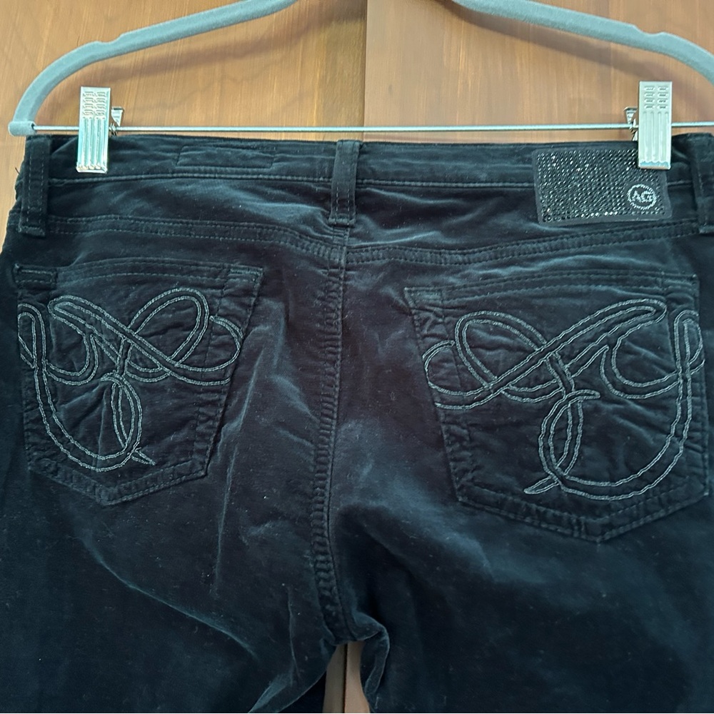 Women's Black Velvet Angel Bootcut Pants - Picture 7 of 7